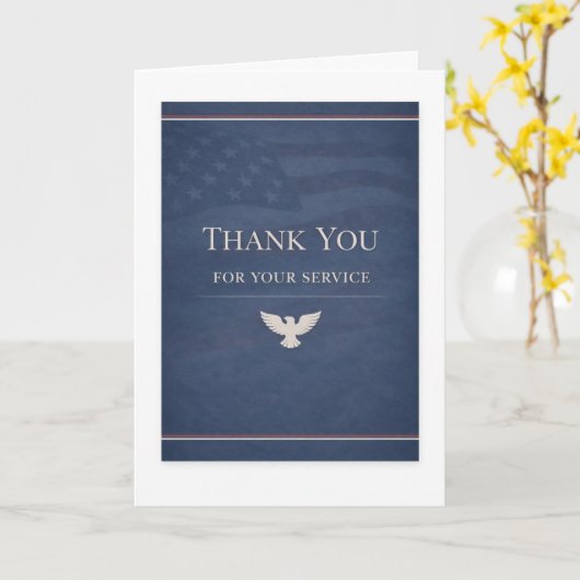 Thank You For Your Service Deepest Appreciation カード (黄色い花)