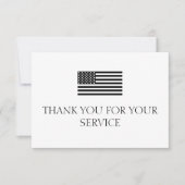 Thank You For Your Service Distress American Flag サンキューカード (正面)