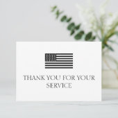 Thank You For Your Service Distress American Flag サンキューカード (スタンド正面)