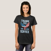 Thank You for your Service Patriotic Eagle Veteran Tシャツ (正面フル)