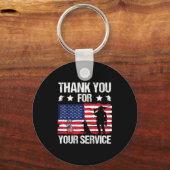 Thank You For Your Service Veterans Belgian Malino キーホルダー (正面)