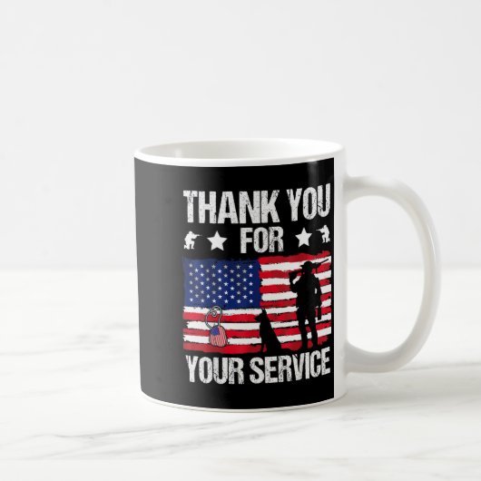 Thank You For Your Service Veterans Belgian Malino コーヒーマグカップ (右)