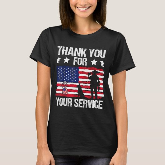 Thank You For Your Service Veterans Belgian Malino Tシャツ (正面)