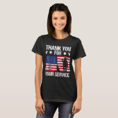Thank You For Your Service Veterans Belgian Malino Tシャツ (正面フル)