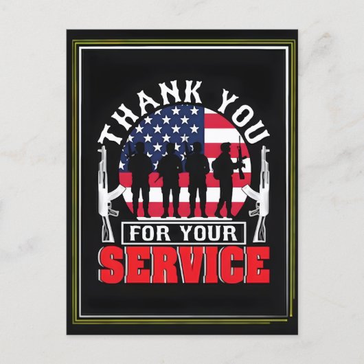 Thank You for Your Service: Veterans Day 2025 シーズンポストカード (正面)