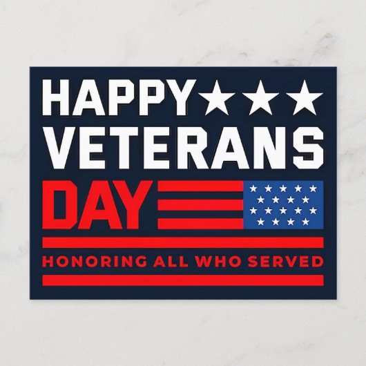 Thank You for Your Service: Veterans Day 2025  シーズンポストカード (正面)