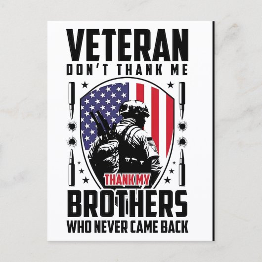 Thank You for Your Service: Veterans Day 2025 シーズンポストカード (正面)