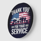Thank You for Your Service: Veterans Day 2025 ラージ壁時計 (傾斜)