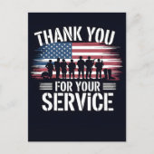 Thank You for Your Service: Veterans Day 2025 Hol シーズンポストカード (正面)