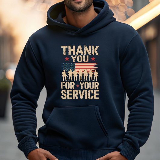 THANK YOU FOR YOUR SERVICE Veterans Day Tribute パーカ