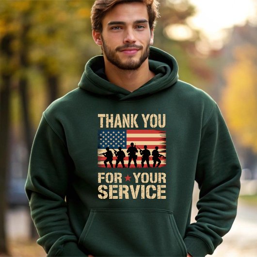 THANK YOU FOR YOUR SERVICE Veterans Day Tribute パーカ
