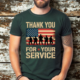 THANK YOU FOR YOUR SERVICE Veterans Day Tribute Tシャツ