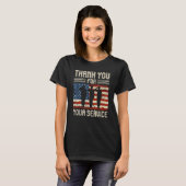 Thank you for your services Patriotic - veterans d Tシャツ (正面フル)