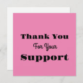 Thank You For Your Support 招待状 (正面/裏面)