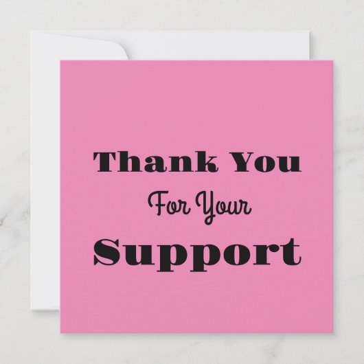 Thank You For Your Support 招待状 (正面)