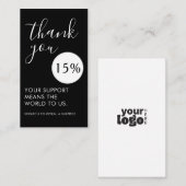 Thank You for Your Support | Discount Voucher 名刺 (正面/裏面)
