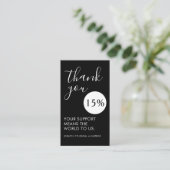 Thank You for Your Support | Discount Voucher 名刺 (スタンド正面)