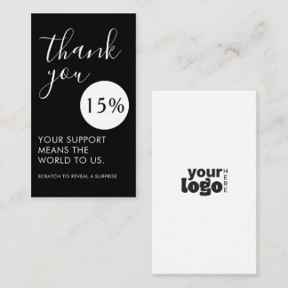 Thank You for Your Support | Discount Voucher 名刺