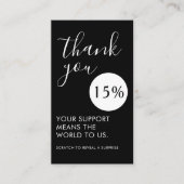 Thank You for Your Support | Discount Voucher 名刺 (正面)