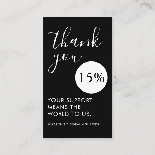 Thank You for Your Support | Discount Voucher 名刺 (正面)