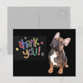 Thank you  Französische Bulldogge Postkarte ポストカード (正面/裏面)