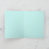 Thank You Friendフローラブルーお洒落ハート感謝してい カード (内部)