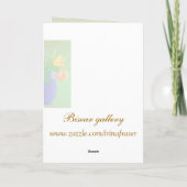 Thank you Friend – 花瓶カードにエキゾチックな花 サンキューカード (裏面)