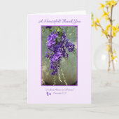 Thank you Friend Heartful 空白の Inside Purple カード (黄色い花)