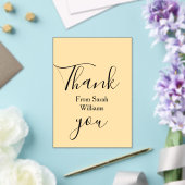 Thank you from add name yellow Pastel boho wedding アクリル招待状 (インサイチュ (ウェディング))