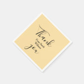 Thank you from add name yellow Pastel boho wedding スタンダードカクテルナプキン (角)