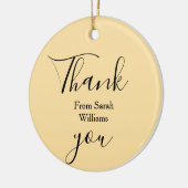 Thank you from add name yellow Pastel boho wedding セラミックオーナメント (左)