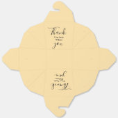 Thank you from add name yellow Pastel boho wedding フェイバーボックス (見開き)