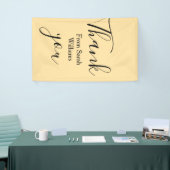 Thank you from add name yellow Pastel boho wedding 横断幕 (トレードショー)