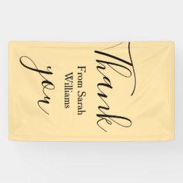 Thank you from add name yellow Pastel boho wedding 横断幕