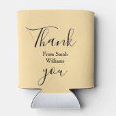 Thank you from add name yellow Pastel boho wedding 缶クーラー (裏面)