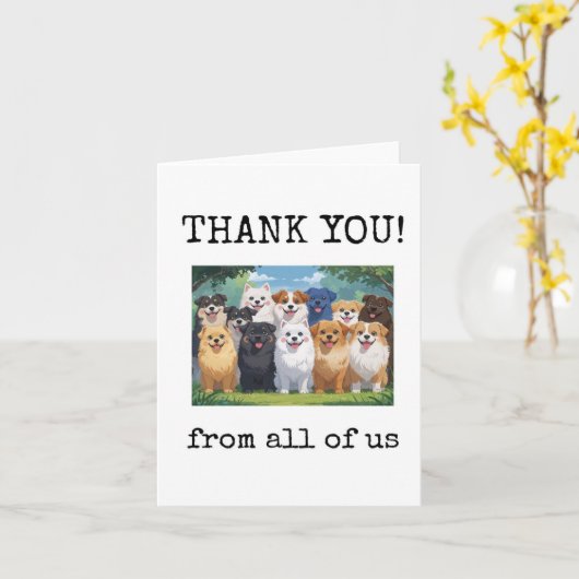 Thank You, From All of Us, Customer, Coworker カード (黄色い花)