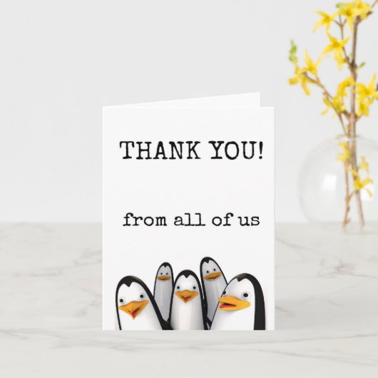 Thank You, From All of Us, Customers, Funny カード (黄色い花)