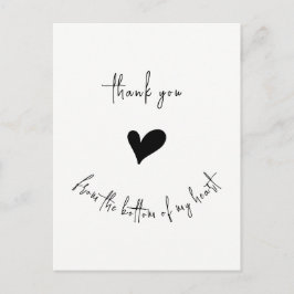 Thank You From Bottom of my Heart Cute Minimalist ポストカード