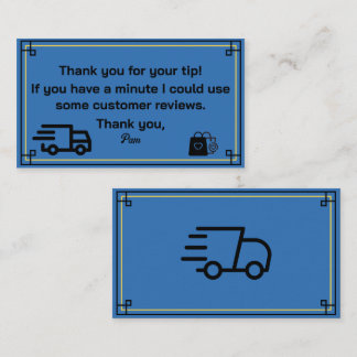 Thank you  from Delivery Driver Business Card 名刺