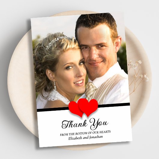 Thank You from The Bottom of Ourハート結婚 サンキューカード