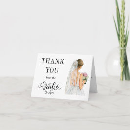 Thank you from the Bride to Be ノートカード