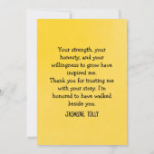 Thank You From Your Therapist – Butterfly Design サンキューカード (裏面)