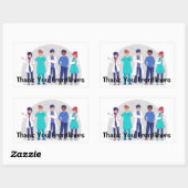 Thank You Frontliners 長方形シール (シート)