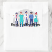 Thank You Frontliners 長方形シール (バッグ)