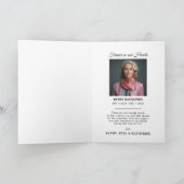 Thank you Funeral Butterfly Flower Pink | Photo サンキューカード (内部)