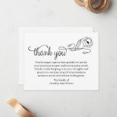 Thank you Funeral Note Card Bereavement Flower ノートカード (正面/裏面インサイチュ)