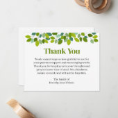 Thank you Funeral Note Card Bereavement leaves ノートカード (正面/裏面インサイチュ)