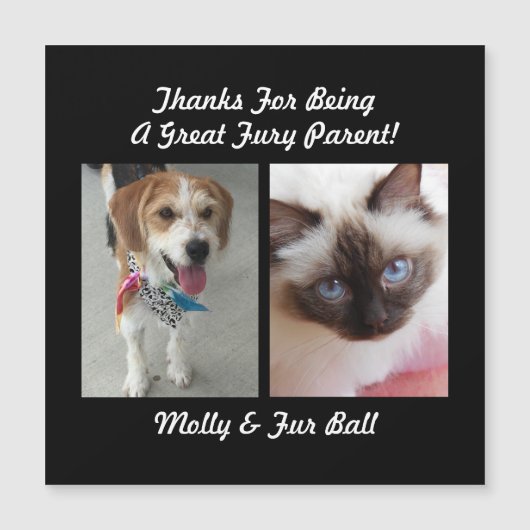 Thank You Fury 素晴らし Parent DIY Pet Message &Name3 (正面)