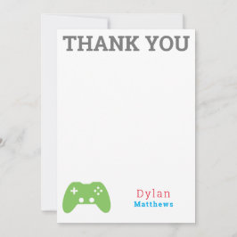Thank You Gamer Video Game Pattern サンキューカード