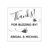 Thank You Gender-Neutralかわいい蜂の赤ちゃんシャワー ラバースタンプ (インプリント)